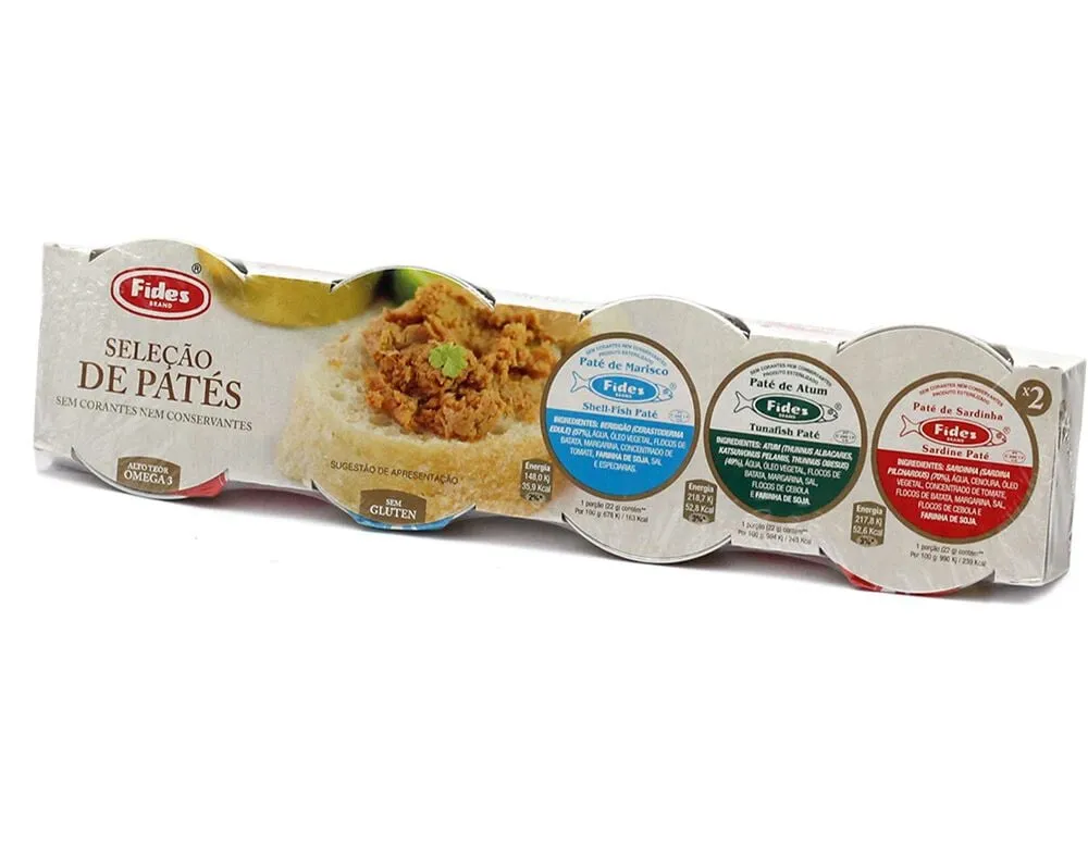 Patê sardinha+atum+cavala Fides 4 x 22 g