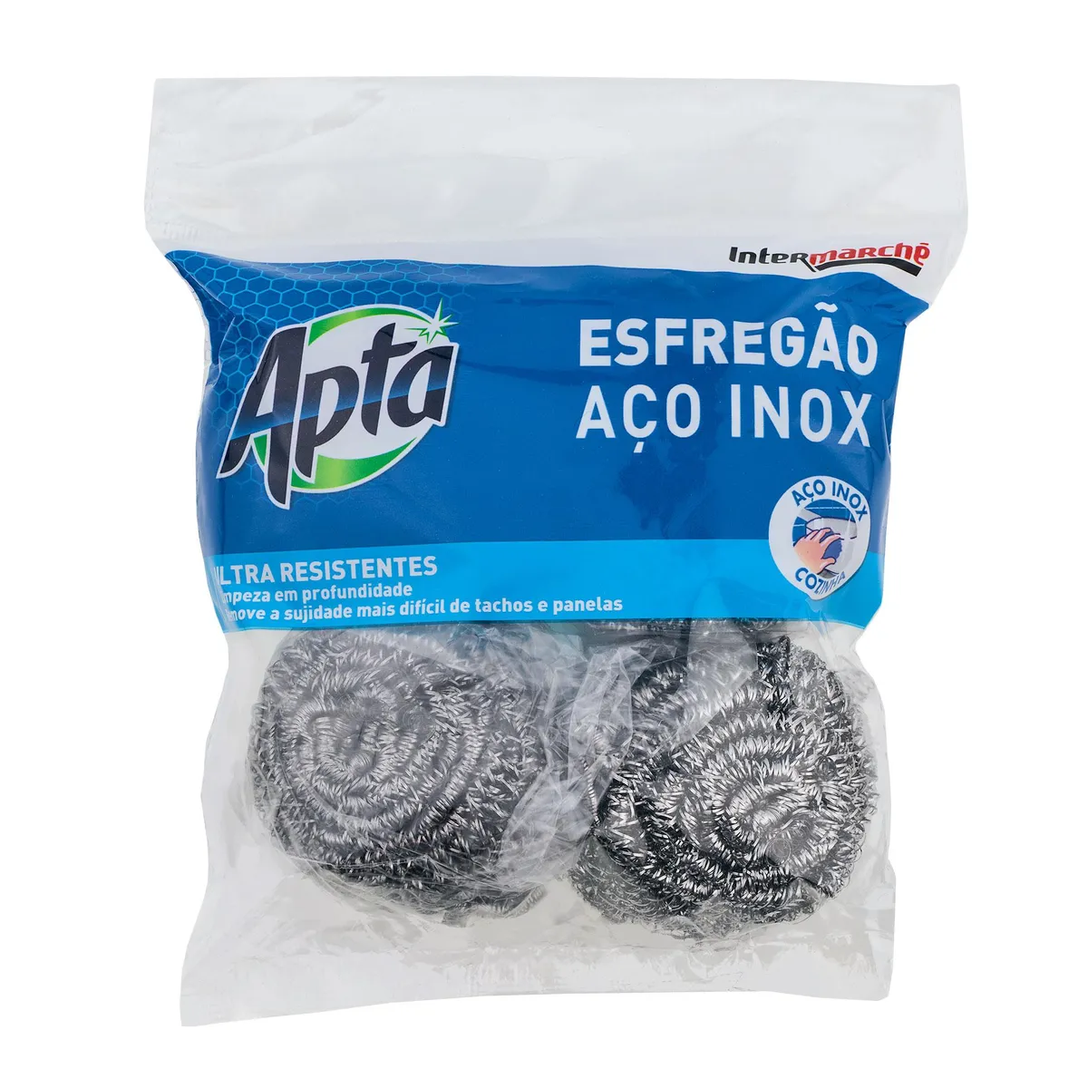 Esfregão Aço Inox - 4 Unidades