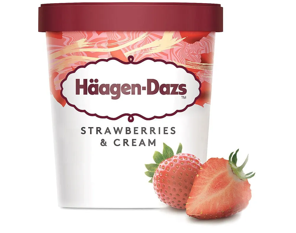 Gelado Häagen-dazs morango 460 ml