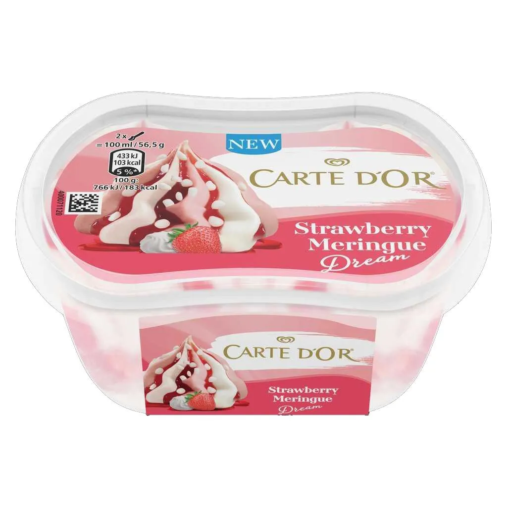 Gelado Morango e Merengue, emb. 200 ml