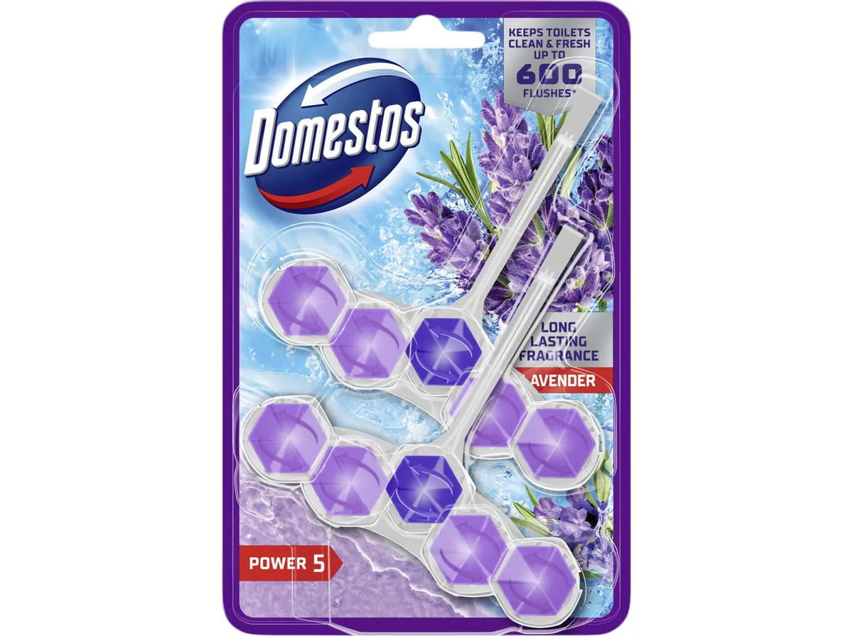 Bloco sanitário Domestos power 5 lavanda 2un