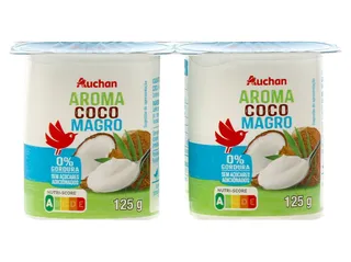 Iogurte Auchan magro aroma coco 4 x 125 g