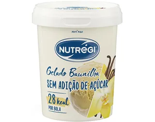Gelado Nutrégi sem açúcar adicionado baunilha 500 ml