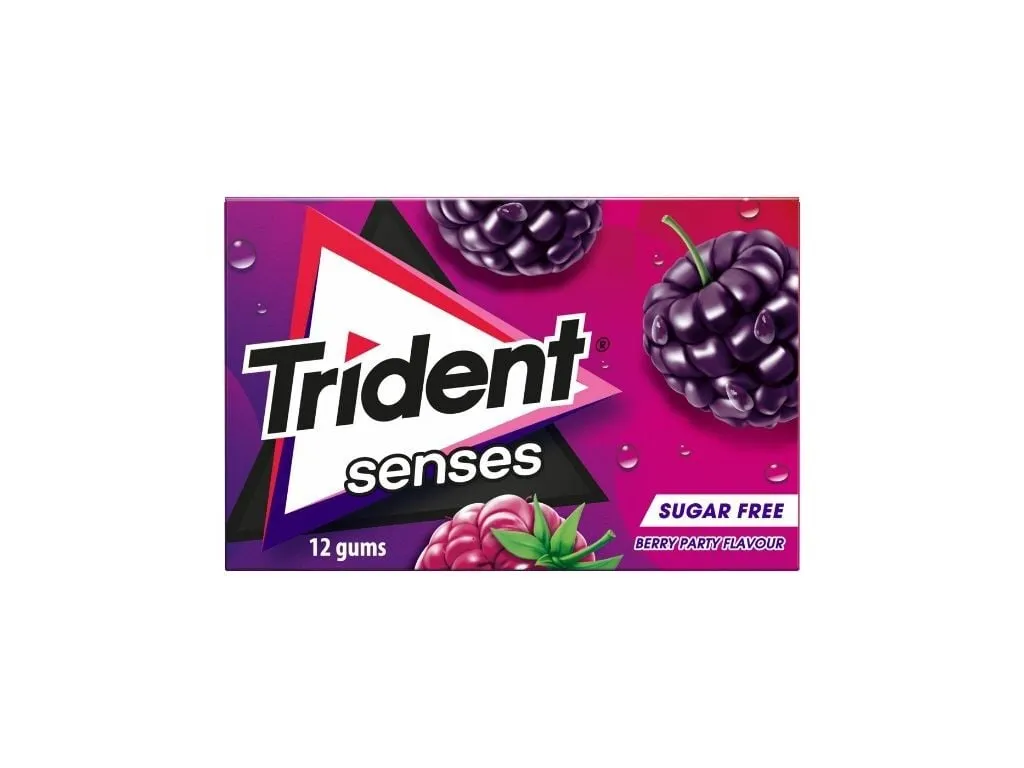Pastilhas Trident elásticas senses berry 23 g