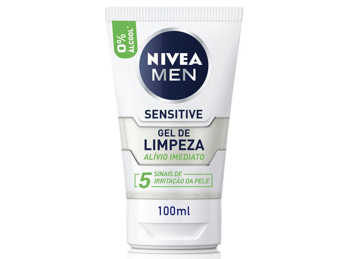 Gel de limpeza de rosto sensitive Nivea MEN 100 ml