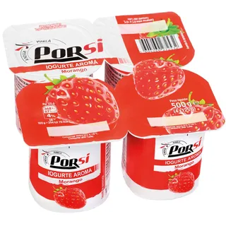 Iogurte Aroma Morango 4x125g PorSi