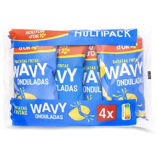 Batatas Fritas Onduladas Multipack 4 X 45g Bouton D'or