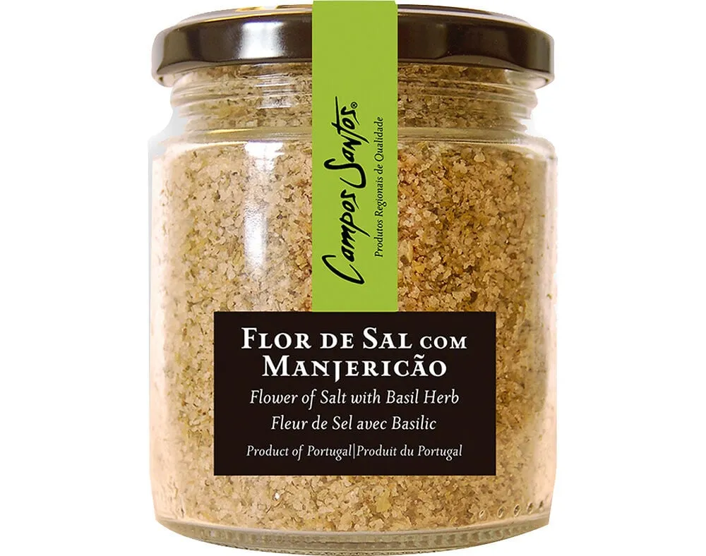 Flor de sal Campos Santos com manjericão 150 g