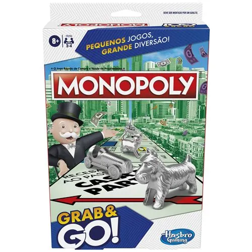 Jogo de Tabuleiro Monopoly Grab & Go! - Hasbro Gaming
