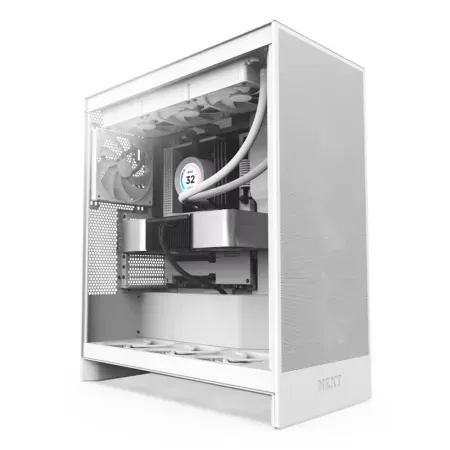 Caixa ATX NZXT H7 Flow (2024) All White Vidro Temperado
