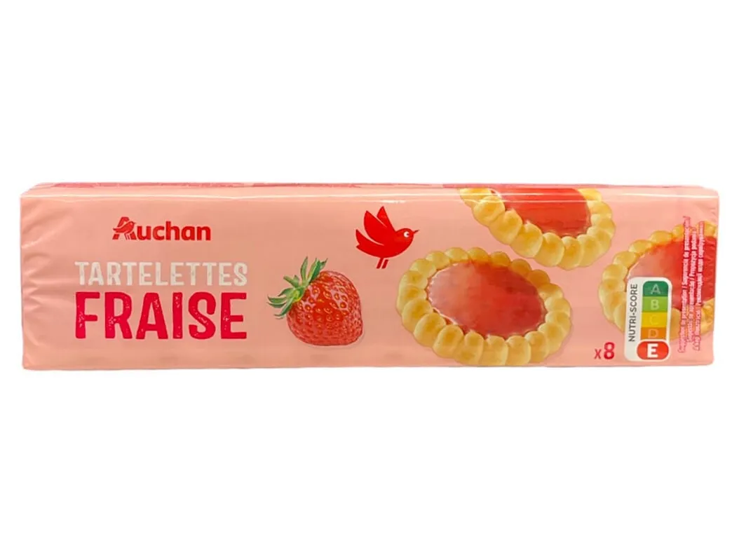 Tarteletes Auchan de morango 8un 150 g