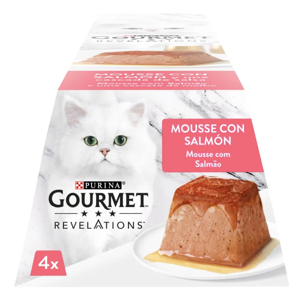 Alimento húmido de salmão para gato