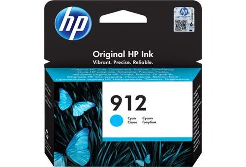 Tinteiro HP Original 912 - Ciano - 3YL77AE - Elegível para o HP Instant Ink