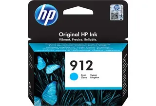 Tinteiro HP Original 912 - Ciano - 3YL77AE - Elegível para o HP Instant Ink