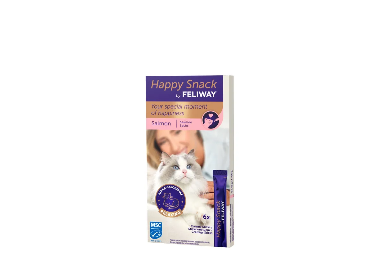 Snack gato Feliway salmão 6 x 15 g