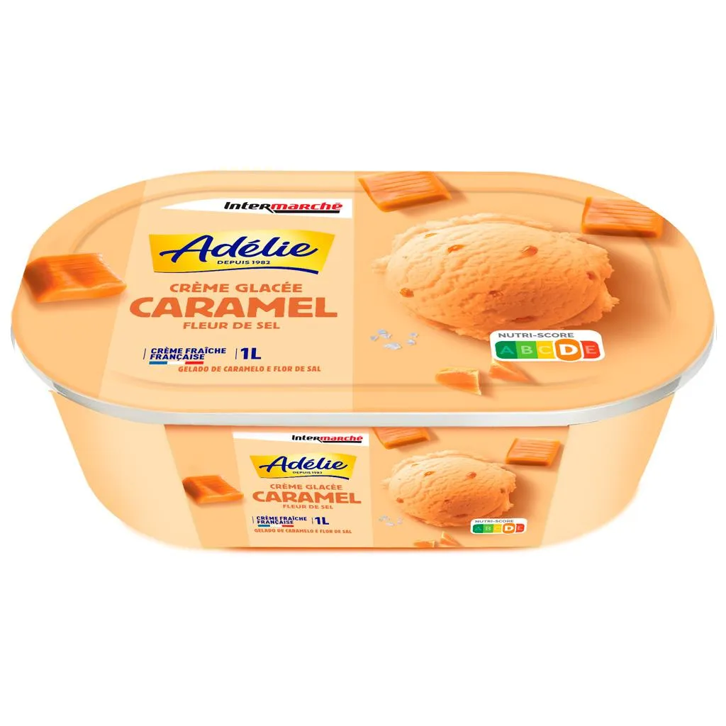 Gelado caramelo e flor de sal