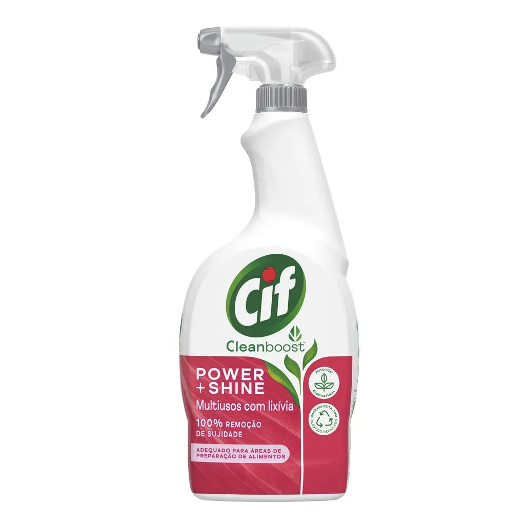 Spray power&shine multiusos com lixívia, de 750 ml