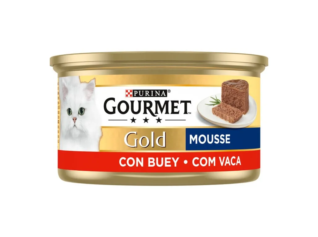 Comida húmida para gato Gourmet gold mousse com vaca 85 g
