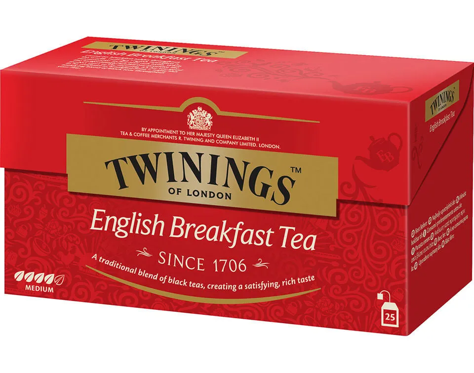 Chá Twinings preto english breakfast 25 saquetas 50 g