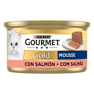 Comida Húmida para Gato Gold Mousse com Salmão Purina Gourmet