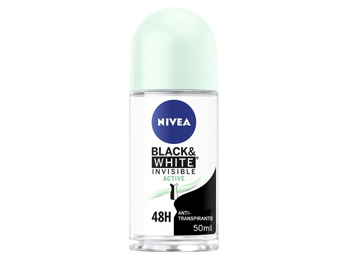 Desodorizante roll-on invisible for black & white active Nivea 50 ml