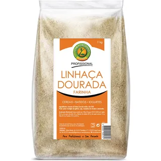 Linhaça dourada moída, embalagem de 1 kg Cemporcento