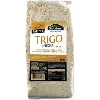 Farinha de trigo integral, 500g Salutem