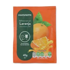 Refresco em Pó Laranja Continente