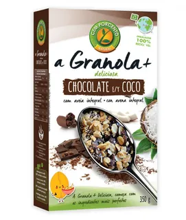 Granola com Chocolate e Coco Cem Porcento