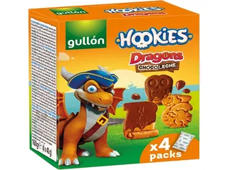 Bolachas cobertas Gullon Hookies chocolate leite 160 g