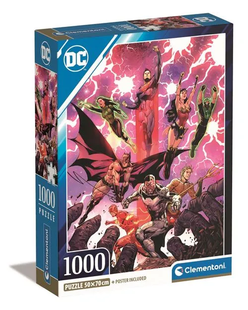 Puzzle Compact: Box DC Comics - Imagem 2 - 1000 Peças - Clementoni