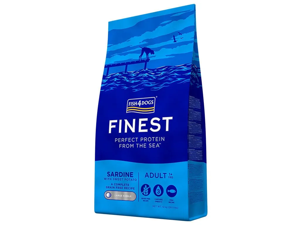 Ração cão Fish4dogs sardinha 12 kg