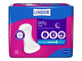 Pensos incontinência Lindor lady maxi noite 14un