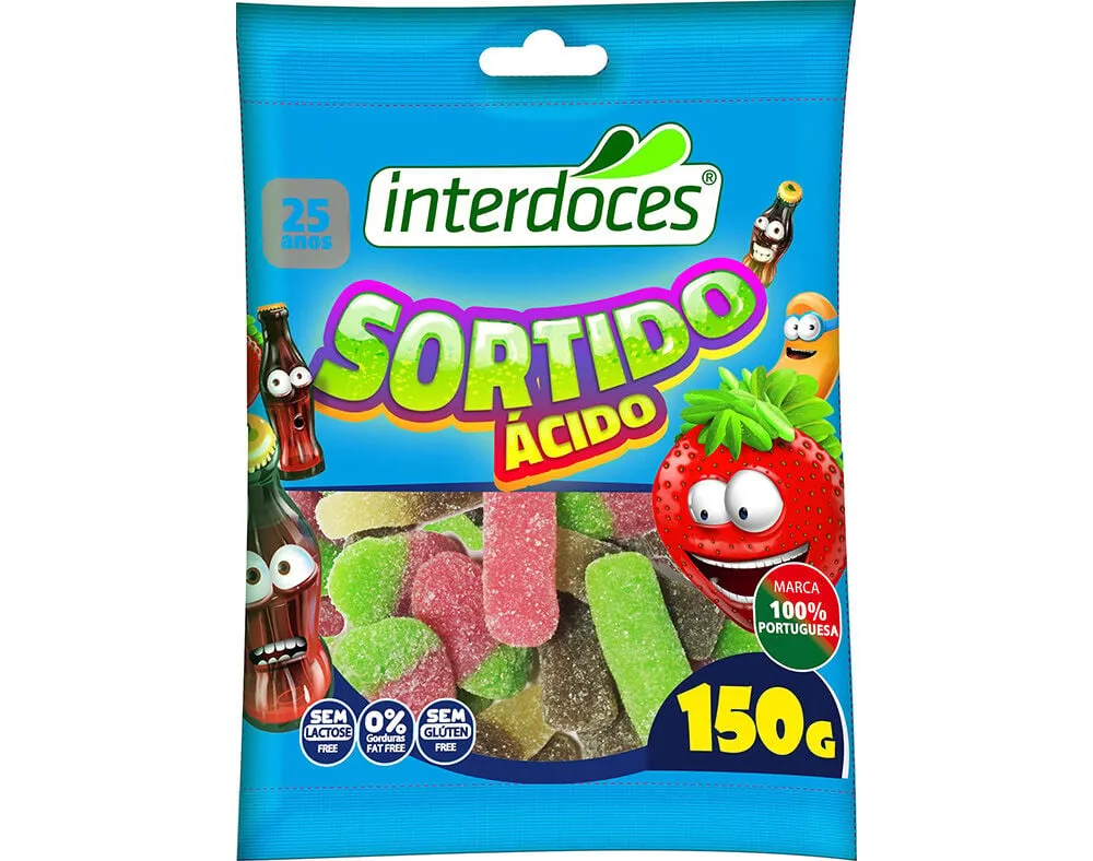 Gomas Interdoces sortido ácido 150 g
