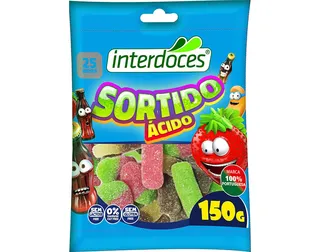 Gomas Interdoces sortido ácido 150 g
