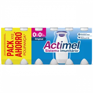 Iogurte Líquido Magro Defesas Natural Pack 12 Actimel Danone