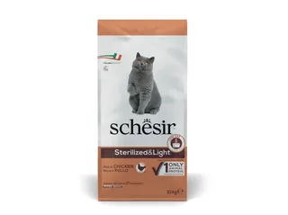 Ração para gato Schesir esterilizado frango 10 kg