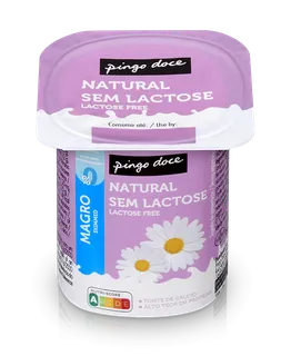 Iogurte Magro sem Lactose Natural Pingo Doce