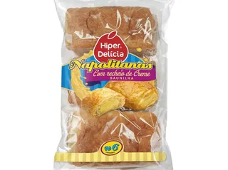 Napolitanas Hiper Delicia creme baunilha 270 g