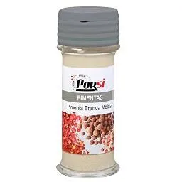 Pimenta Branca Moída Frasco 45g PorSi