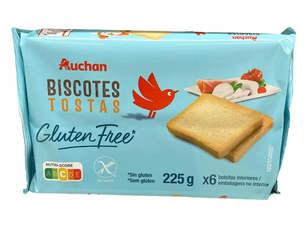 Tostas Auchan sem glúten 225 g
