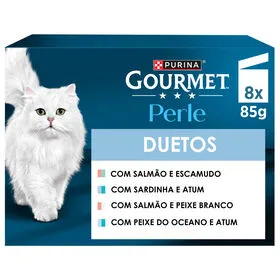 Comida Húmida para Gato Adulto Finos Pedaços em Molho Saquetas Purina Gourmet Perle