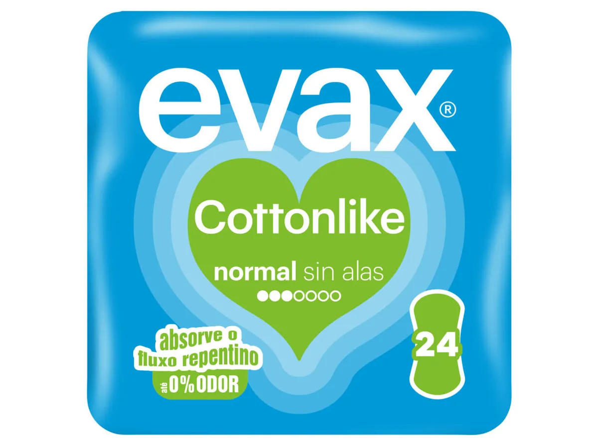 Pensos higiénicos EVAX cottonlike normal 24un