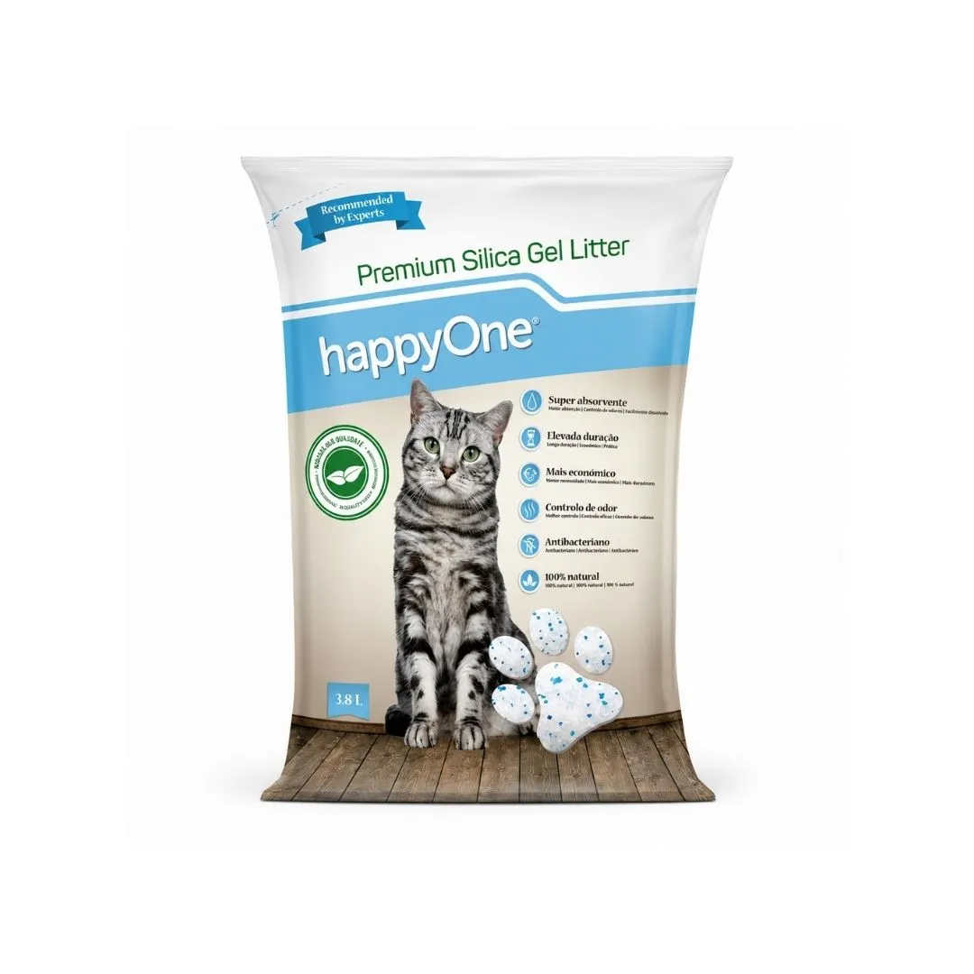 HappyOne Areia de Sílica para Gatos 3,8L