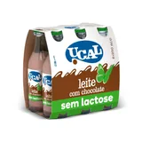 Leite com chocolate sem lactose, embalagem de 6 x 250 ml