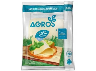 Queijo flamengo fatias light Agros 170 g