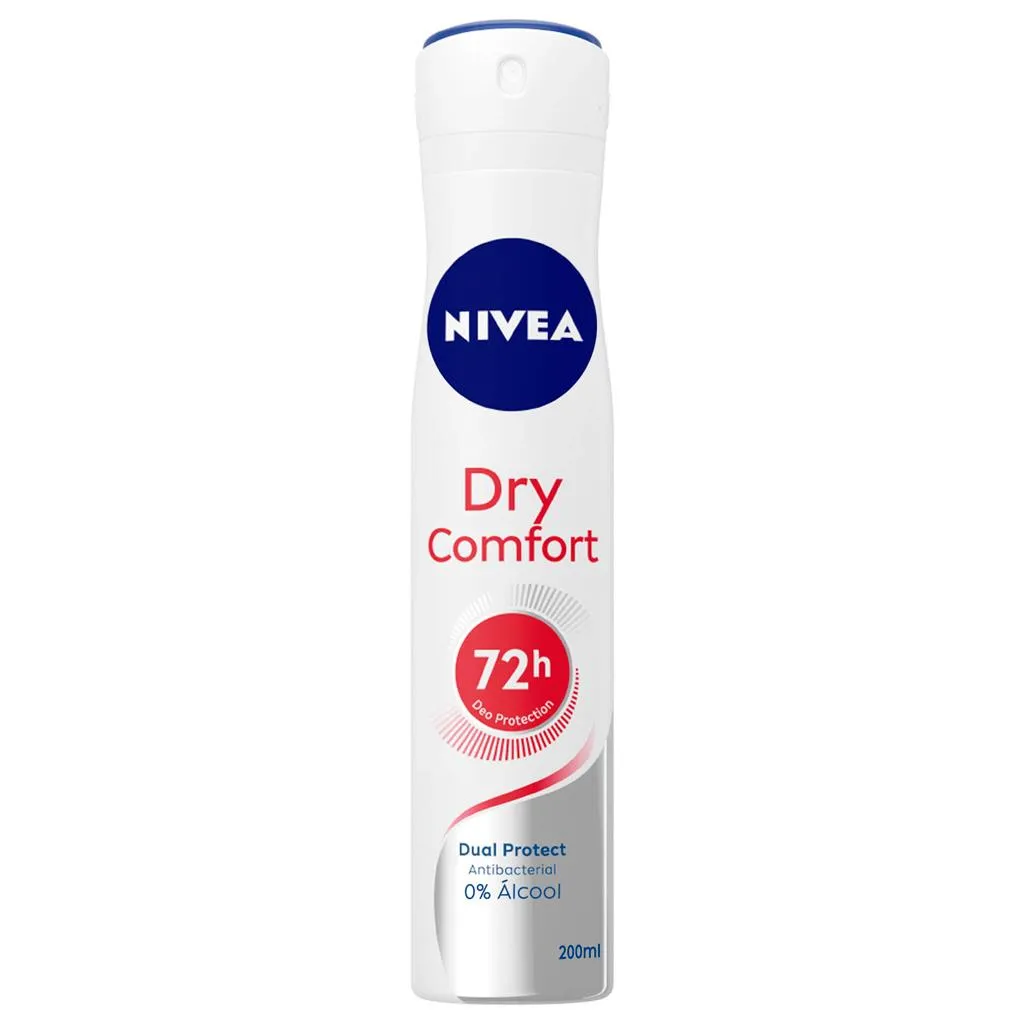 Desodorizante spray dry confort, embalagem de 200 ml