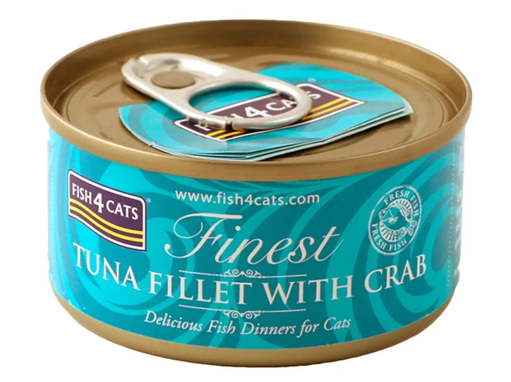 Comida húmida gato Fish4cats atum e caranguejo 70 g