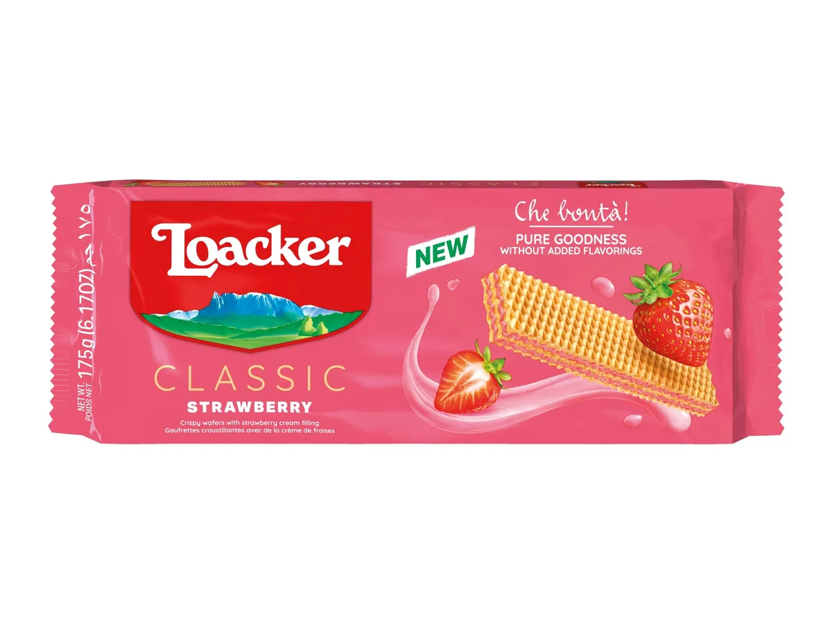 Bolachas wafer Loacker morango 175 g