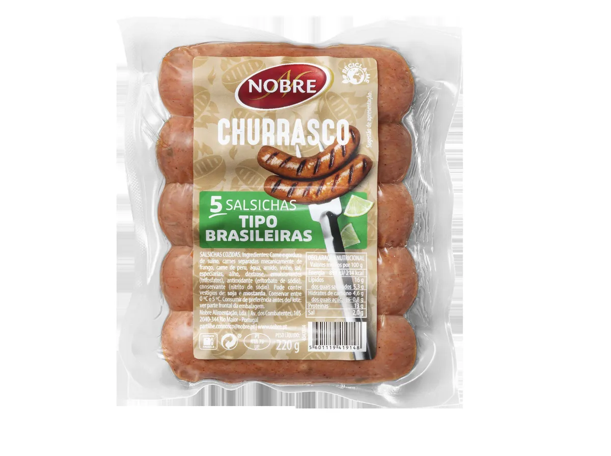 Salsichas churrasco Nobre brasil 220 g